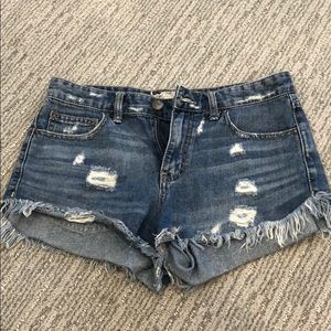 Free People denim shorts